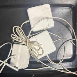 White Power Adapters with Cables Apple